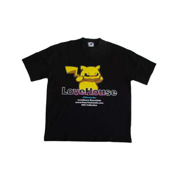 lovehouse-pikachu-black-tee