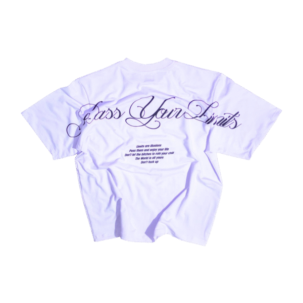 Signature White Black tee - back image